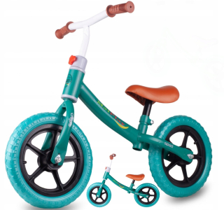 Stator U563T balančný bicykel 12" hnedá, tyrkysová